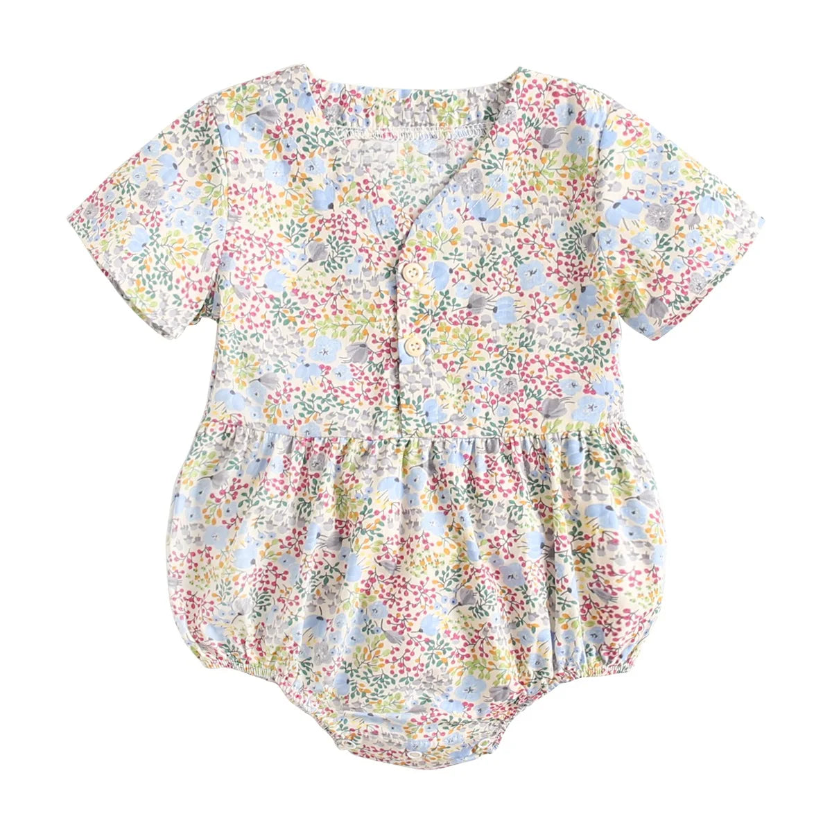 Sanlutoz Newborn Flowers Baby Girls Bodysuits Cotton Baby Bodysuit Short Sleeve Summer Infant Clothing Princess