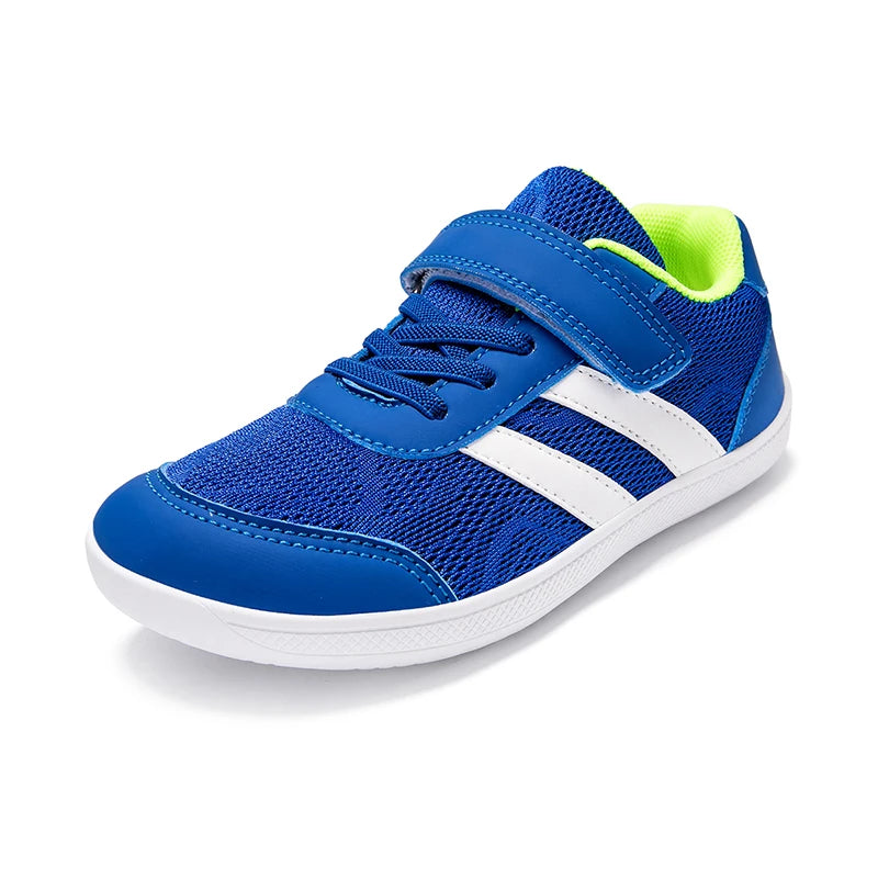 Children's Breathable Mesh Sneakers, Wide Last Zero Restraint Shoes for Natural Barefoot Feeling, Healthy Foot Development
