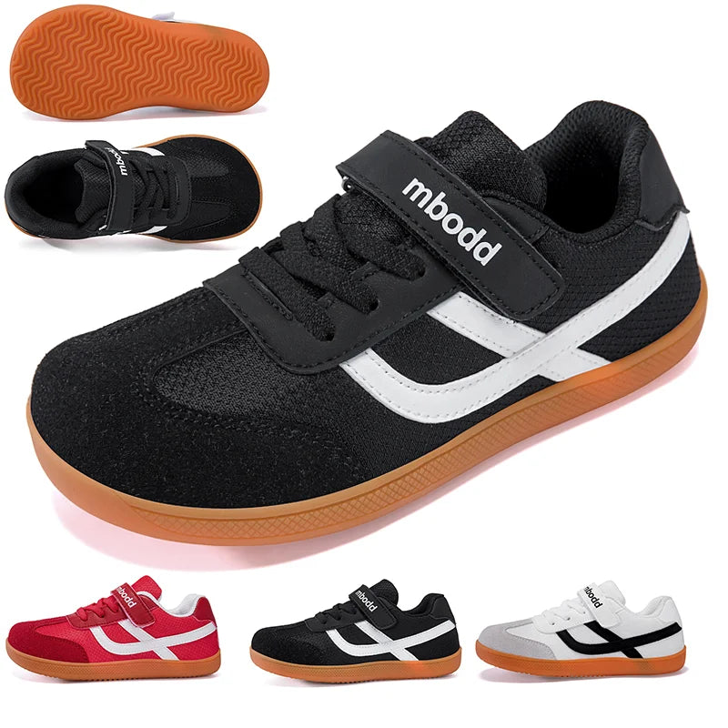 Children's Breathable Mesh Sneakers, Wide Last Zero Restraint Shoes for Natural Barefoot Feeling, Healthy Foot Development