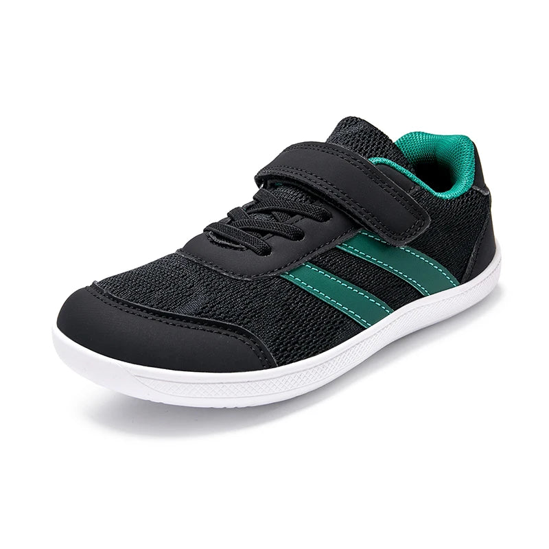 Children's Breathable Mesh Sneakers, Wide Last Zero Restraint Shoes for Natural Barefoot Feeling, Healthy Foot Development