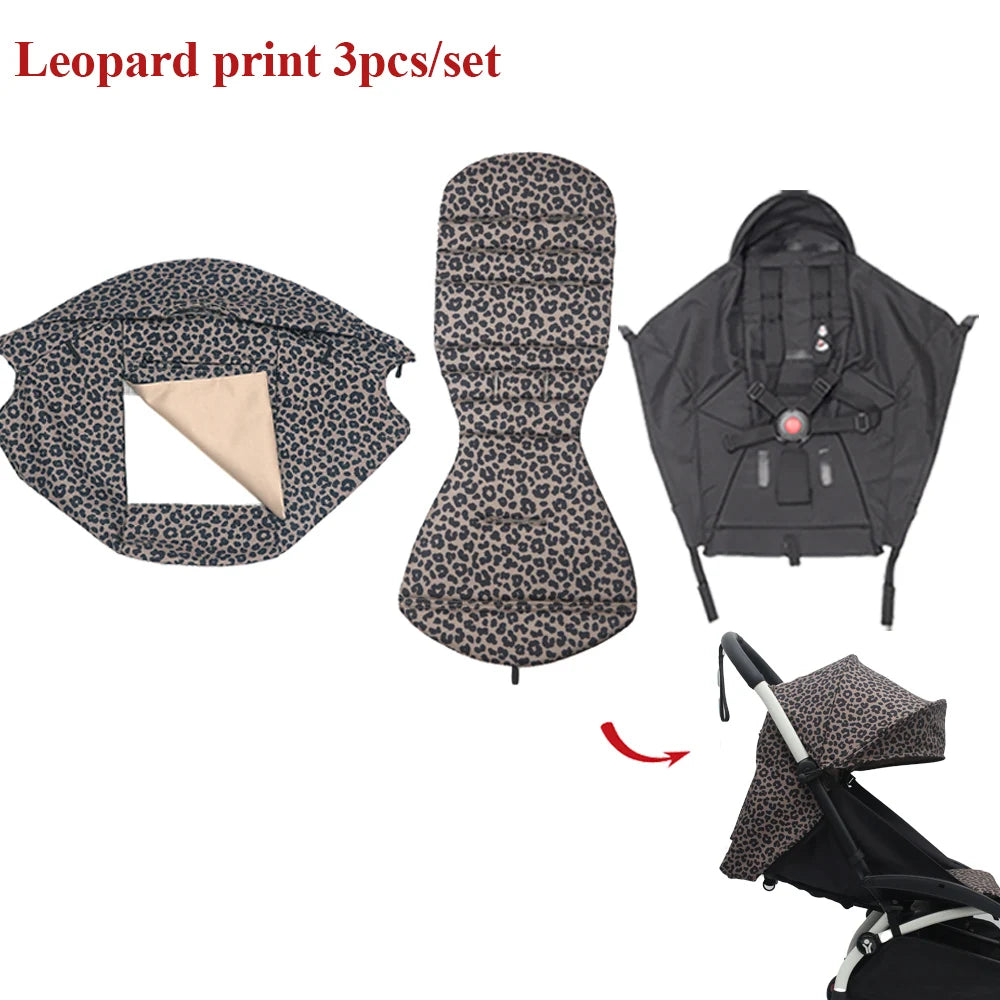 3Pcs /Set 175° Strollers Accessories Sunshade Covers Seat Cushion With Breathable Mesh Canopy Seat Liner Fit YOYO+/YOYO2/YOYO3