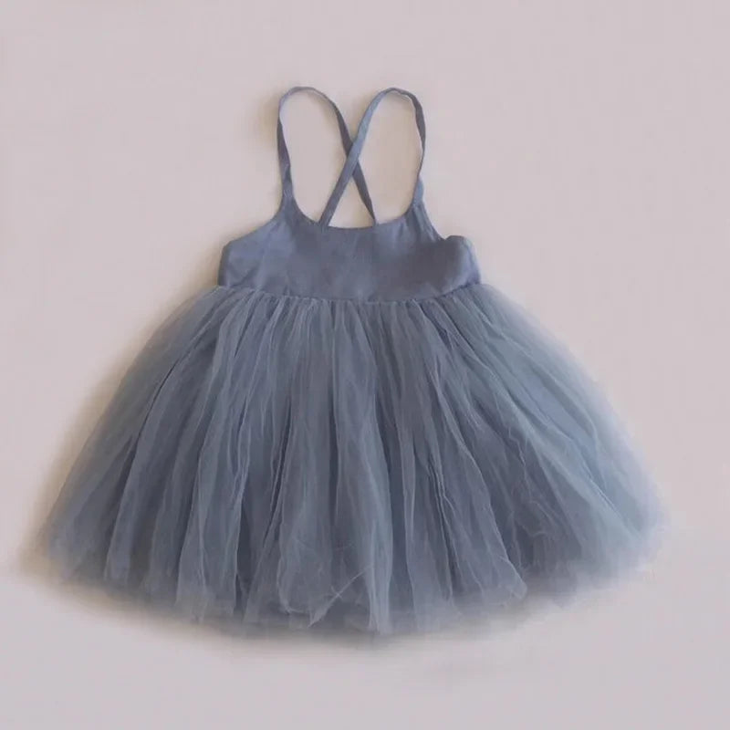 Summer Baby Girl Princess Dress Toddler Kids Mesh Tutu Dresses Children Birthday Party Clothes