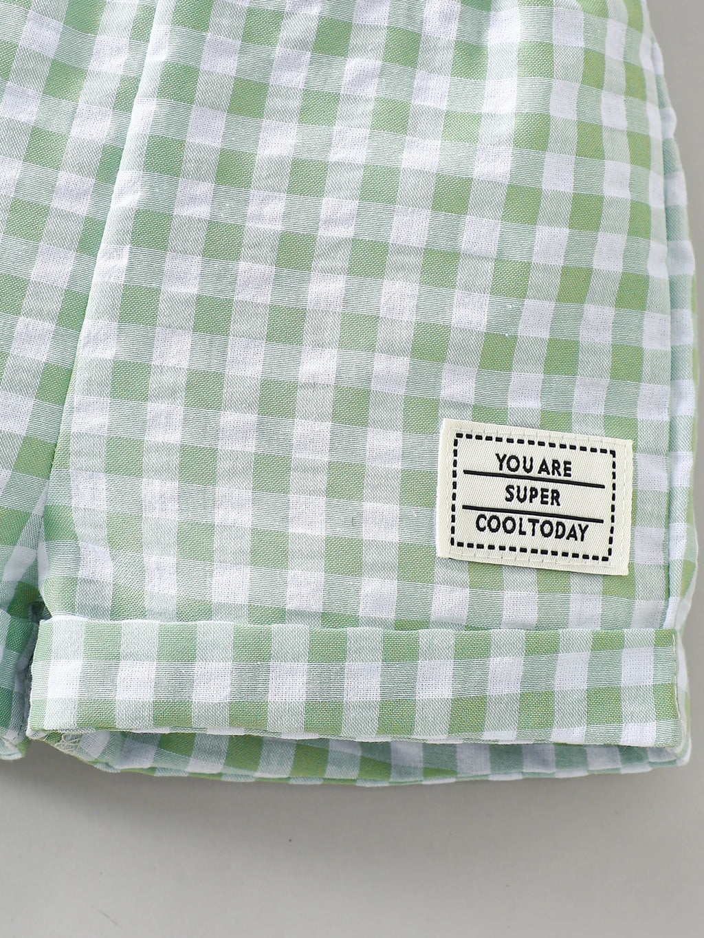 Baby Plaid Suspender Shorts and Sun Hat Set, Breathable and Cute for Outdoor Play in Summer, Comfortable and Stylish