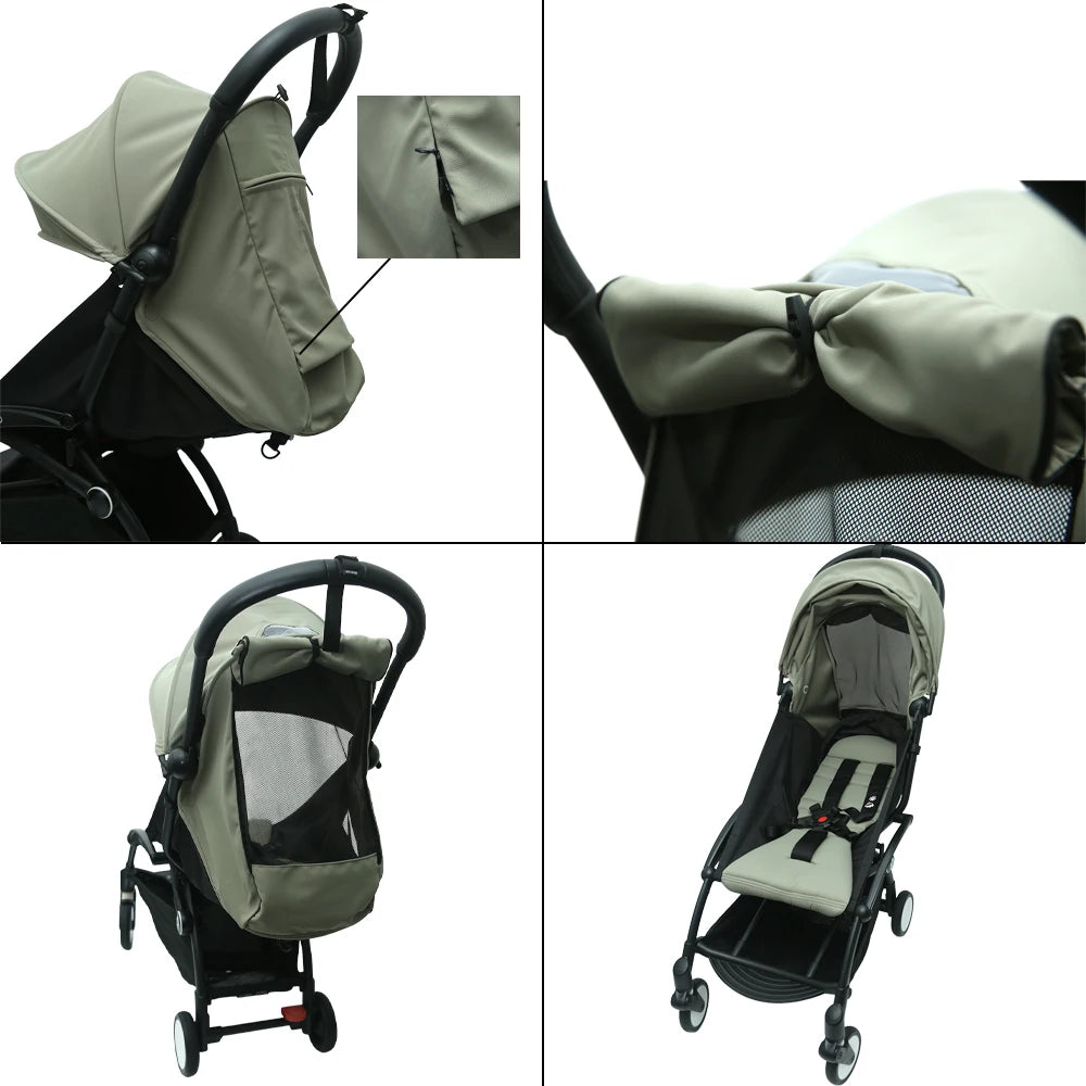 3Pcs /Set 175° Strollers Accessories Sunshade Covers Seat Cushion With Breathable Mesh Canopy Seat Liner Fit YOYO+/YOYO2/YOYO3